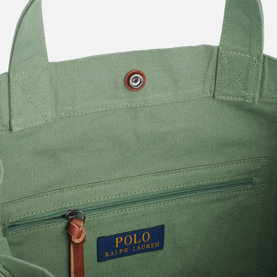 Сумка Polo Ralph Lauren Canvas Large Shopper Tote Fatigue/Soft Tan PP