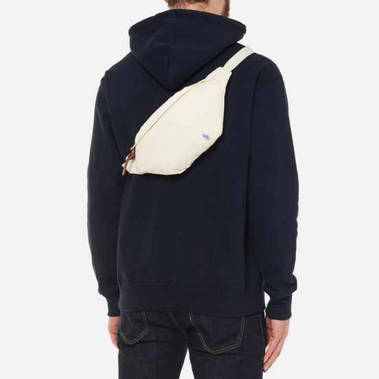 Сумка на пояс Polo Ralph Lauren Canvas Medium Embroidered Logo Chic Cream/Light Blue PP