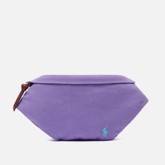 Сумка на пояс Polo Ralph Lauren Canvas Medium Embroidered Logo Hampton Purple/Light Turquoise PP