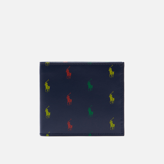 Кошелек Polo Ralph Lauren All Over Pony Leather Billfold Navy/Multi