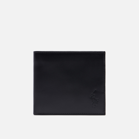 Кошелек Polo Ralph Lauren Signature Pony Leather Billfold, цвет чёрный