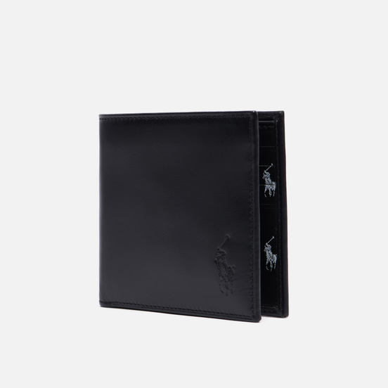 Кошелек Polo Ralph Lauren Signature Pony Leather Billfold Black/White
