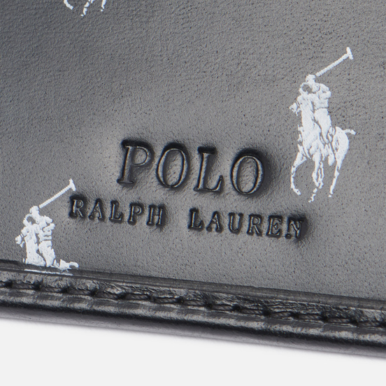 Держатель для карточек Polo Ralph Lauren Signature Pony Leather Black/White