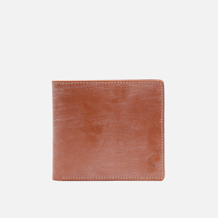 Кошелек Polo Ralph Lauren Bridle Leather Billfold Small, цвет коричневый