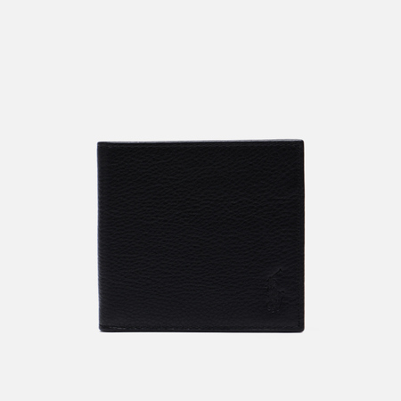 Кошельки Кошелек Polo Ralph Lauren Pebbled Leather Billfold, цвет чёрный