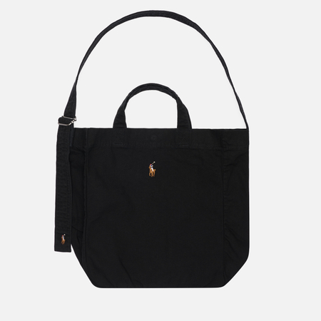 Сумка Polo Ralph Lauren Canvas Tote Large, цвет чёрный