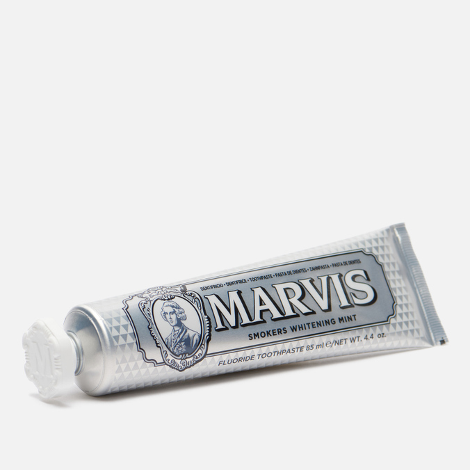 Зубная паста Marvis, цвет серебряный, размер UNI 411181 Smokers Whitening Mint Large - фото 2