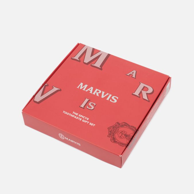 Набор зубных паст Marvis, цвет красный, размер UNI 411262 The Spicys Gift Set 3-pcs - фото 2