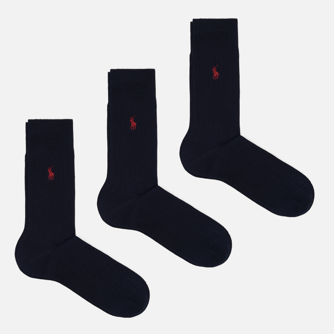 Комплект носков Polo Ralph Lauren Egyptian Cotton Rib Crew 3-Pack