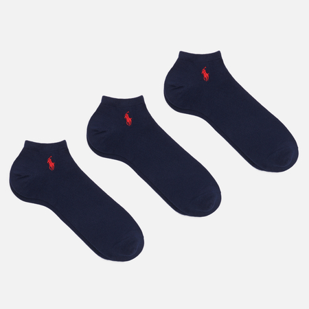 Комплект носков Polo Ralph Lauren Mini Pony Ghost 3-Pack, цвет синий, размер 40-46 EU