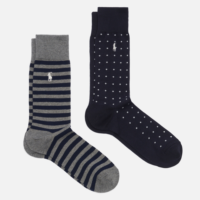 Комплект носков Polo Ralph Lauren Dot & Stripe Crew 2-Pack