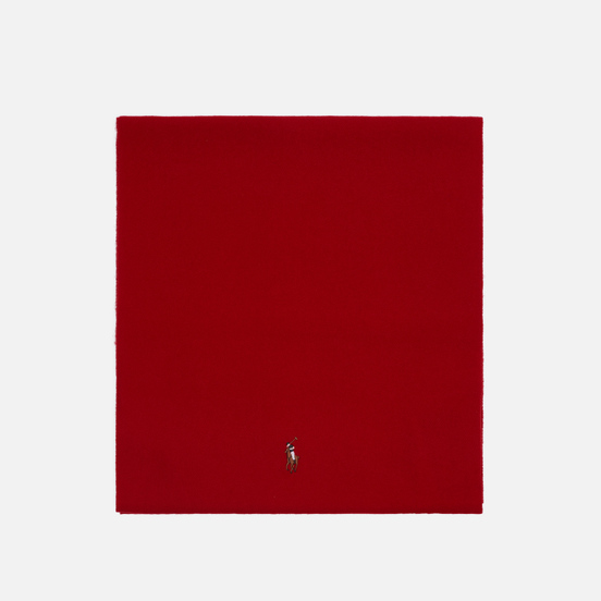 Шарф Polo Ralph Lauren Fringed Virgin Wool Red