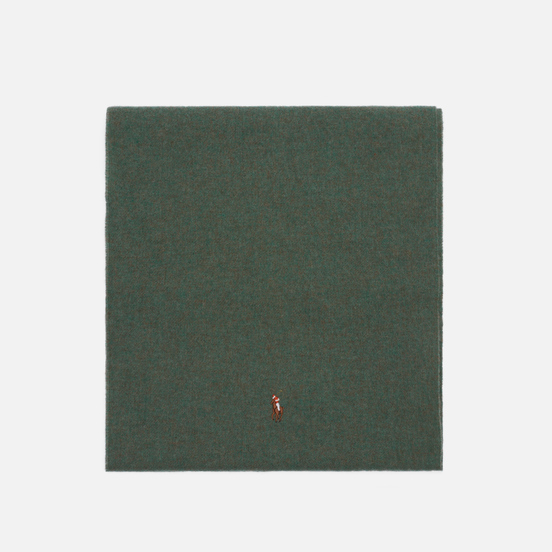 Шарф Polo Ralph Lauren Fringed Virgin Wool Moss Green Heather