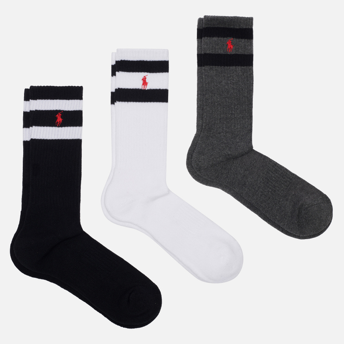 Комплект носков Polo Ralph Lauren Class Stripe Crew 3-Pack
