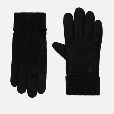 Перчатки Polo Ralph Lauren Suede/Merino Sandwich, цвет чёрный, размер XL