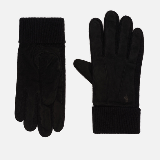 Перчатки Polo Ralph Lauren Suede/Merino Sandwich Black