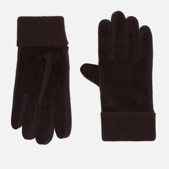 Перчатки Polo Ralph Lauren Suede/Merino Sandwich Dark Brown