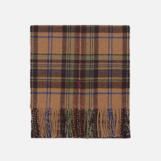 Шарф Polo Ralph Lauren Greenwich Plaid Recycled Wool Infinity Brown/Multi