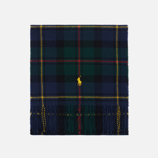Шарф Polo Ralph Lauren Recycled Wool Tartan Oblong Blue Green Plaid