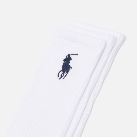 Комплект носков Polo Ralph Lauren Embroidered Big Pony 3-Pack White