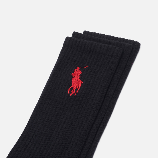 Комплект носков Polo Ralph Lauren Embroidered Big Pony 3-Pack Black
