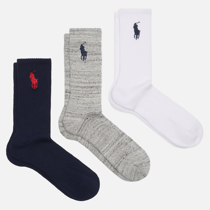Комплект носков Polo Ralph Lauren Embroidered Big Pony 3-Pack