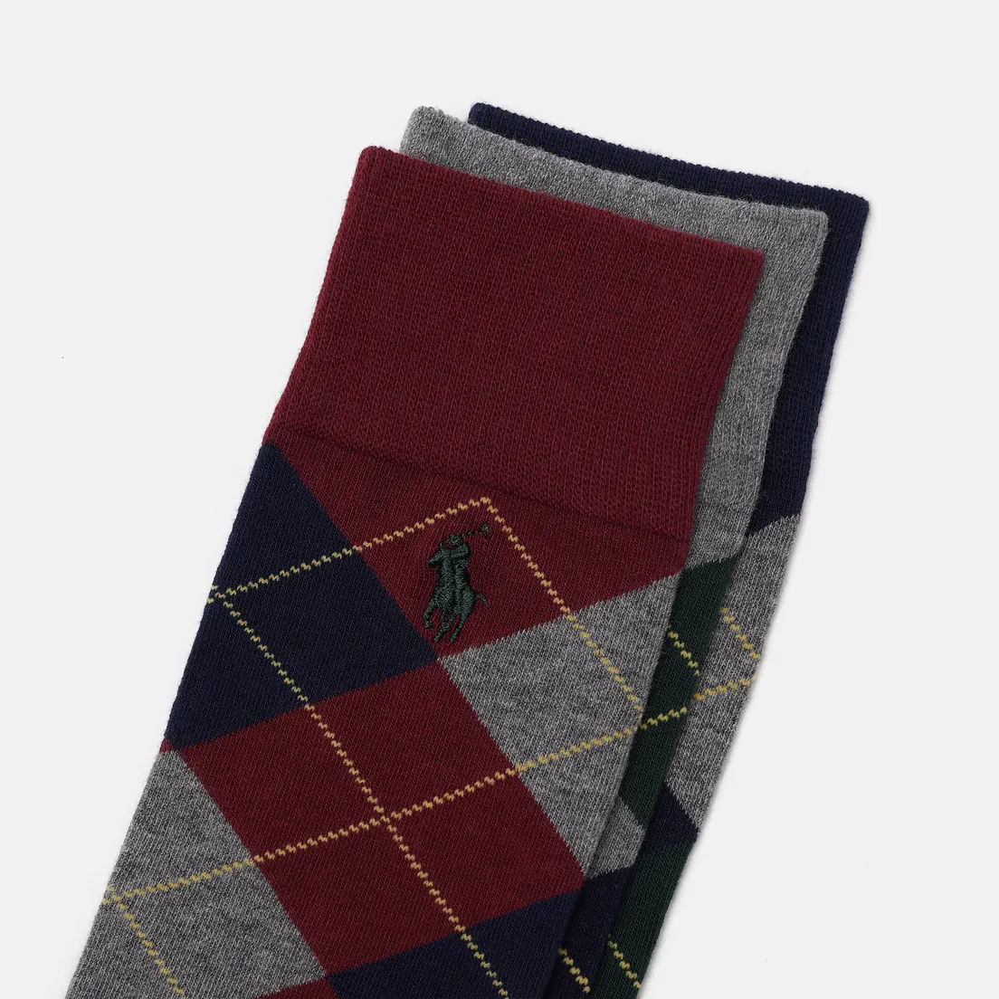 Polo Ralph Lauren Комплект носков Argyle Crew Combed Cotton 3-Pack
