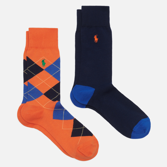 Комплект носков Polo Ralph Lauren Lightweight Argyle Crew 2-Pack