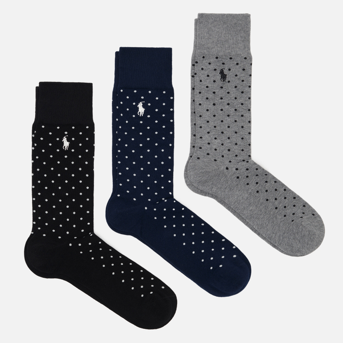 Комплект носков Polo Ralph Lauren Dot Slack Crew 3-Pack