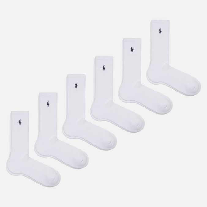 Комплект носков Polo Ralph Lauren Half Cushioned Crew 6-Pack