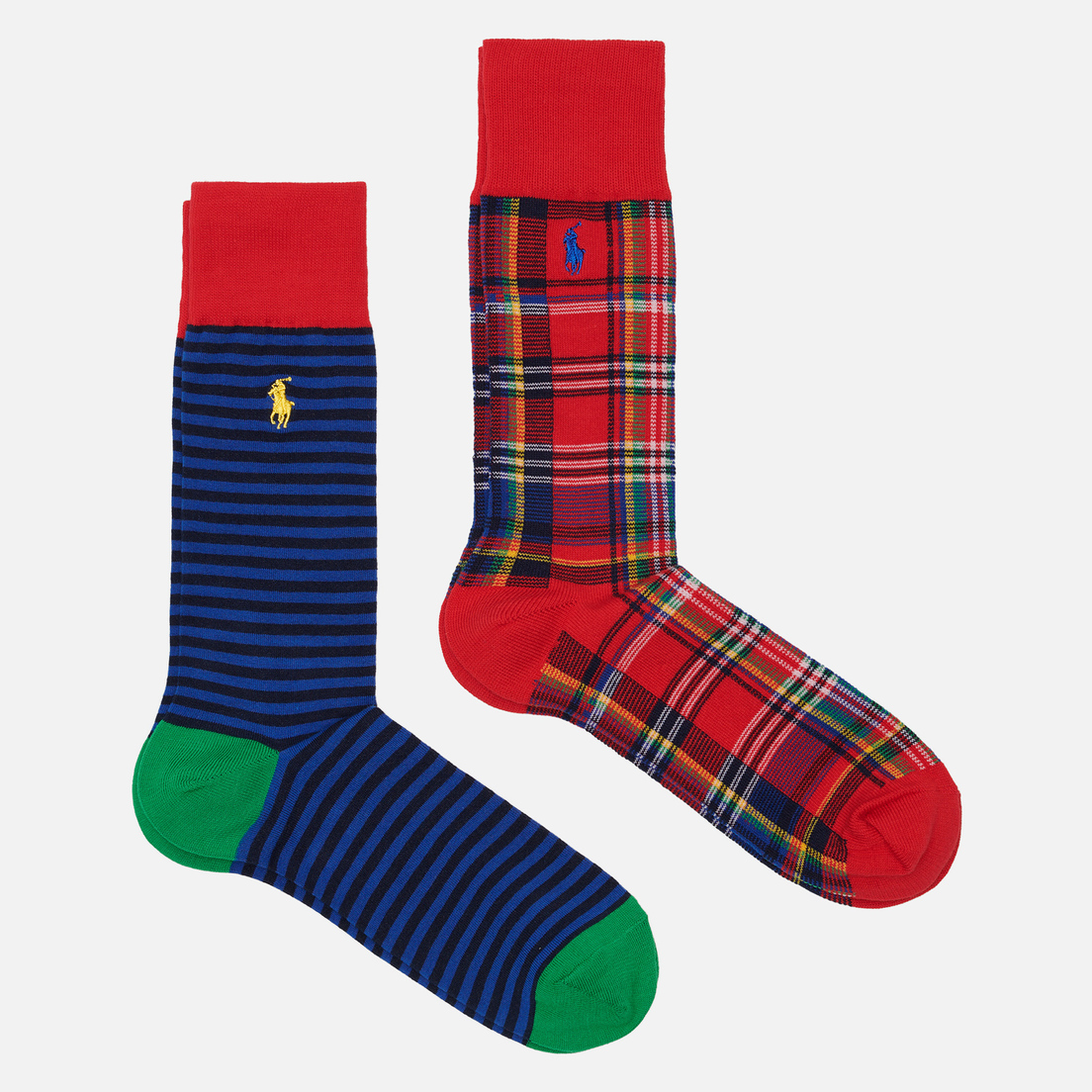 Polo Ralph Lauren Комплект носков Striped & Plaid Trouser 2-Pack