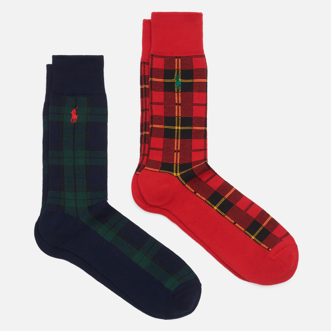 Polo Ralph Lauren Комплект носков Black Watch Tartan Crew 2-Pack