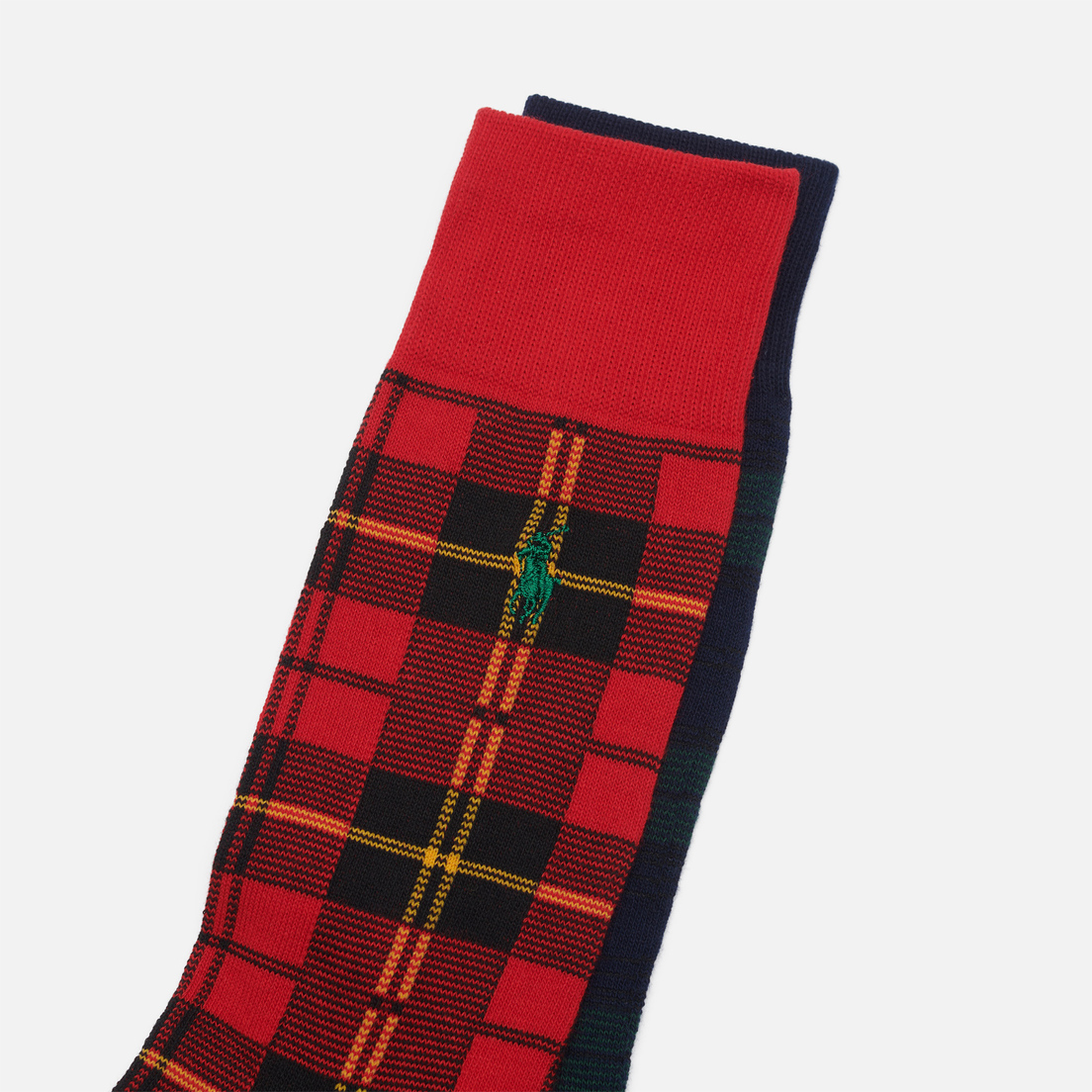 Polo Ralph Lauren Комплект носков Black Watch Tartan Crew 2-Pack