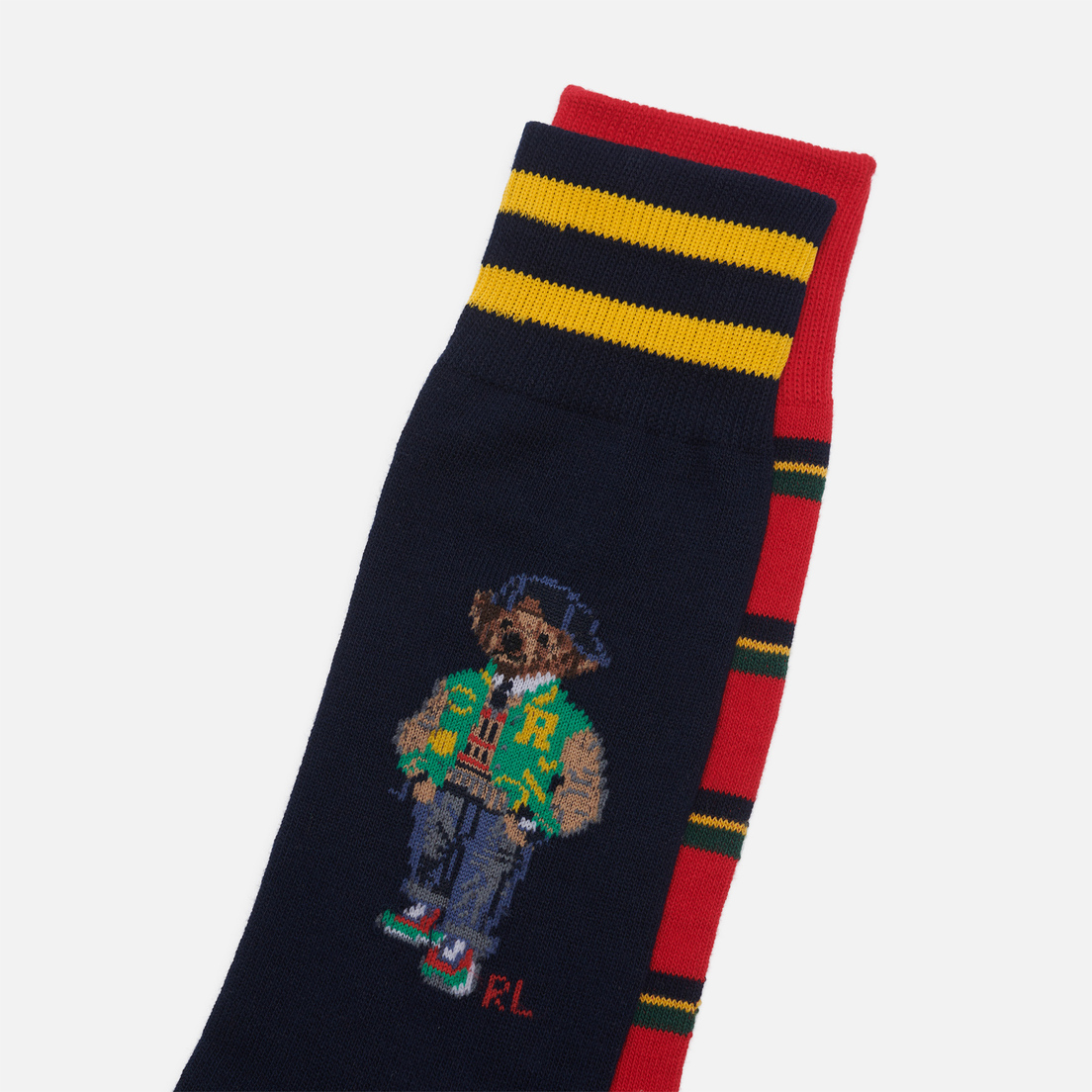 Polo Ralph Lauren Комплект носков Heritage Bear & Stripe Crew 2-Pack