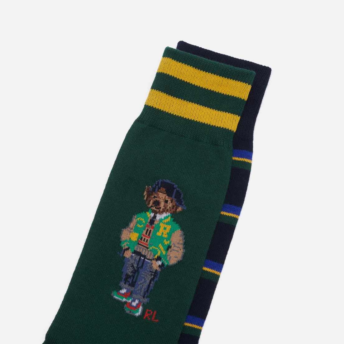 Polo Ralph Lauren Комплект носков Heritage Bear & Stripe Crew 2-Pack