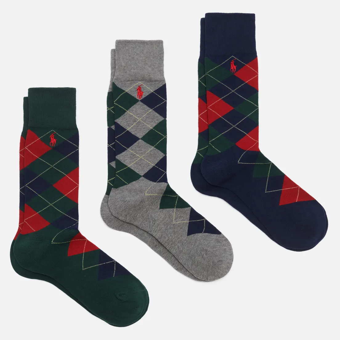 Polo Ralph Lauren Комплект носков Argyle Crew 3-Pack