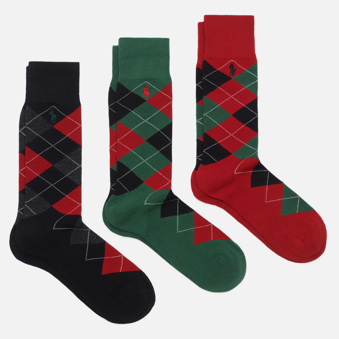 Polo Ralph Lauren Комплект носков Argyle Crew 3-Pack