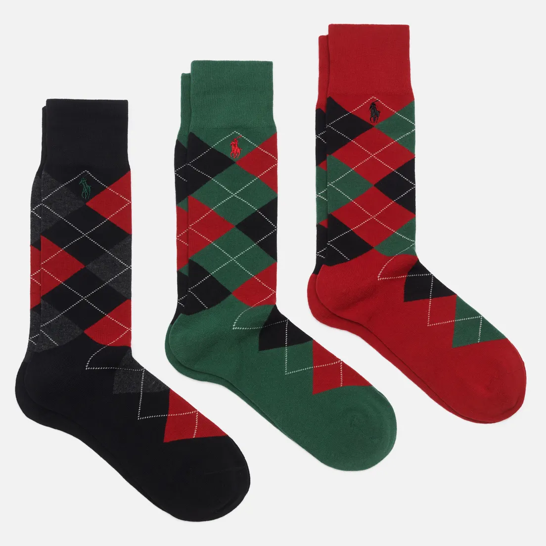 Polo Ralph Lauren Комплект носков Argyle Crew 3-Pack