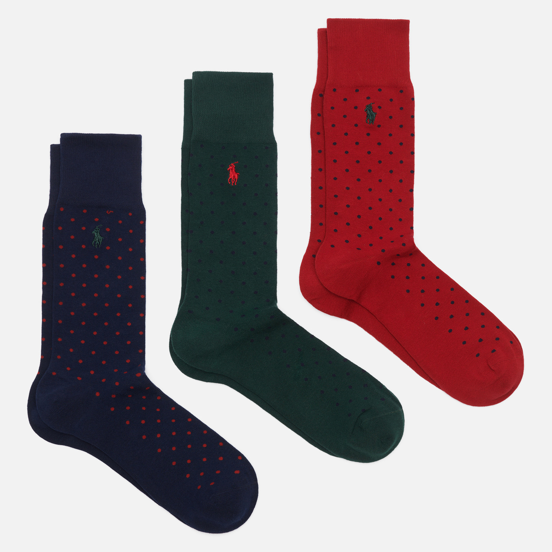Polo Ralph Lauren Комплект носков Basic Dot Crew 3-Pack