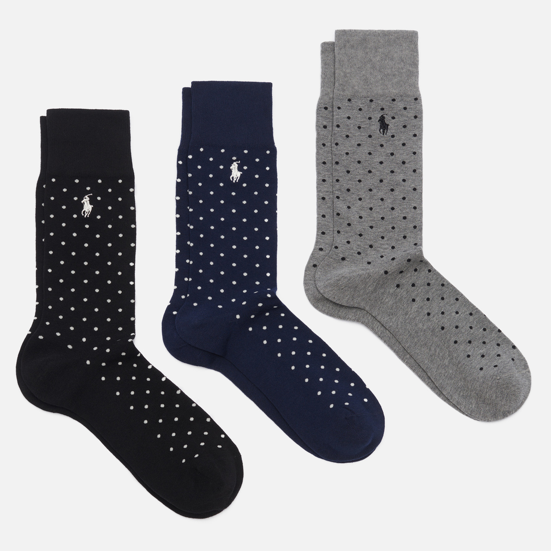 Polo Ralph Lauren Комплект носков Basic Dot Crew 3-Pack