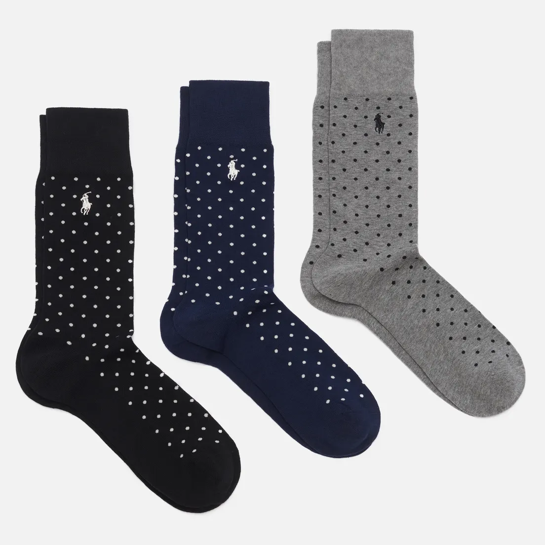 Polo Ralph Lauren Комплект носков Basic Dot Crew 3-Pack