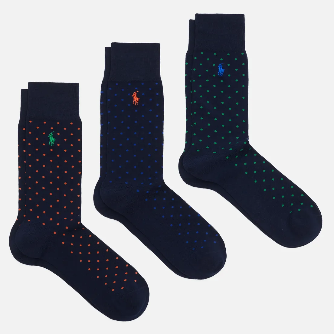Polo Ralph Lauren Комплект носков Basic Dot Crew 3-Pack