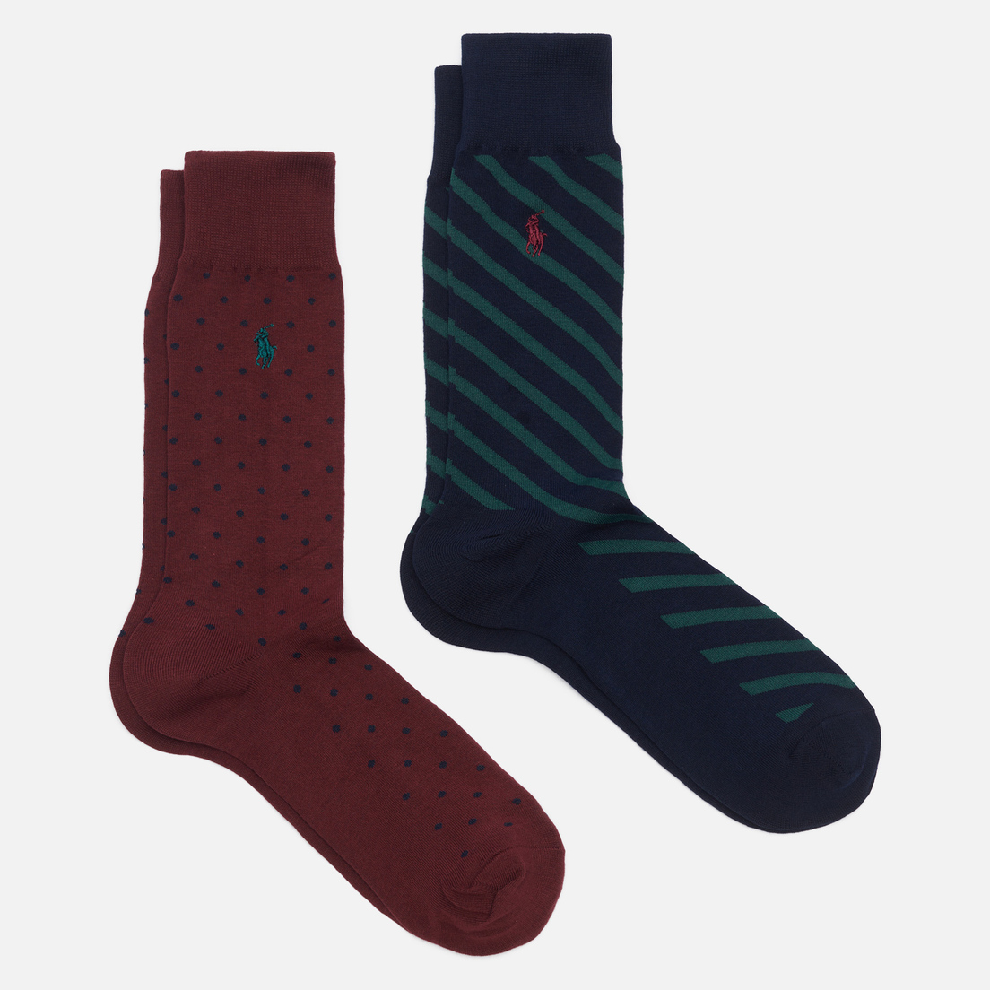 Polo Ralph Lauren Комплект носков Dot & Stripe Crew 2-Pack