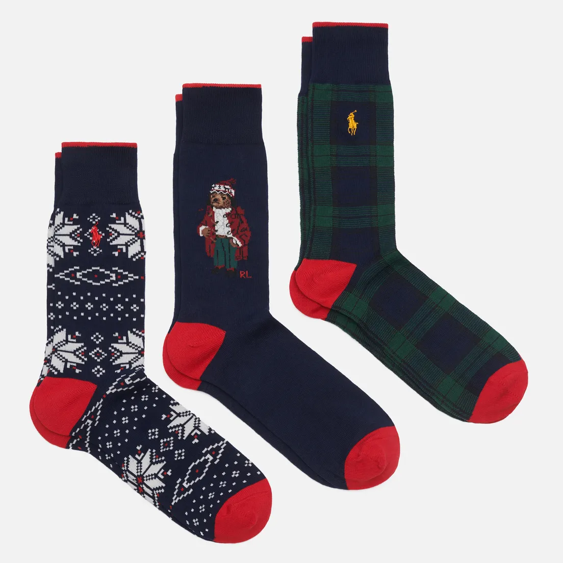 Polo Ralph Lauren Комплект носков Arctic Hold Bear Crew Gift Box 3-Pack