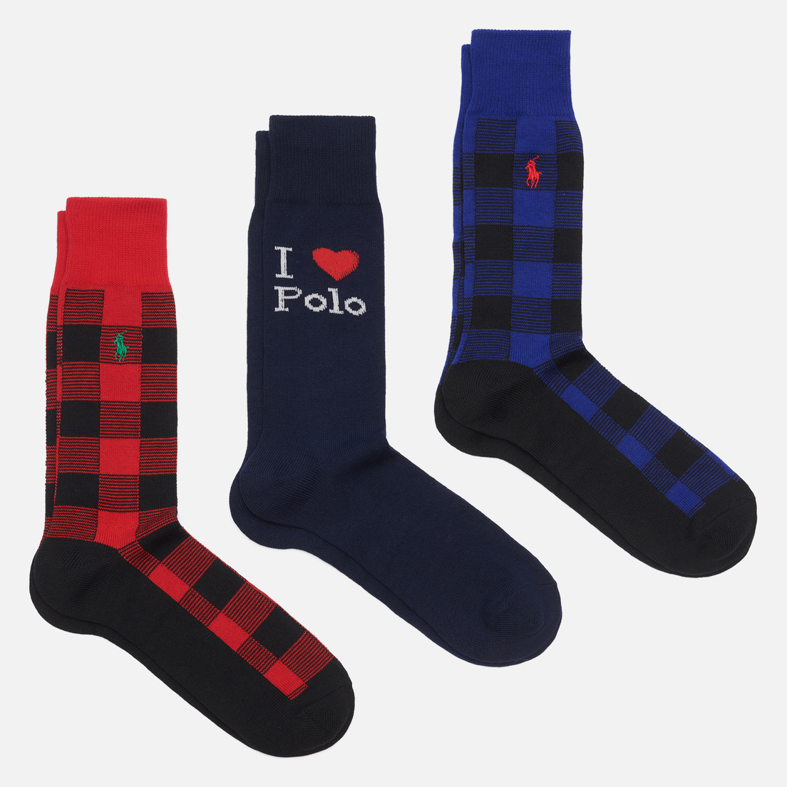 Polo Ralph Lauren Комплект носков I Love Polo Crew Gift Box 3-Pack