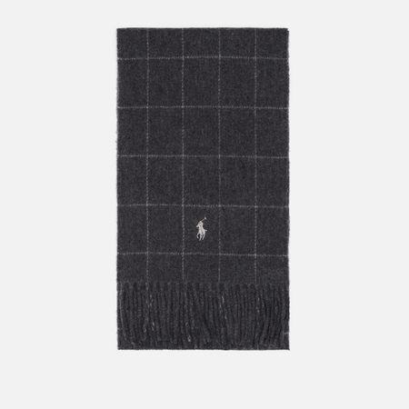 Шарф Polo Ralph Lauren Windowpane Reversible, цвет серый
