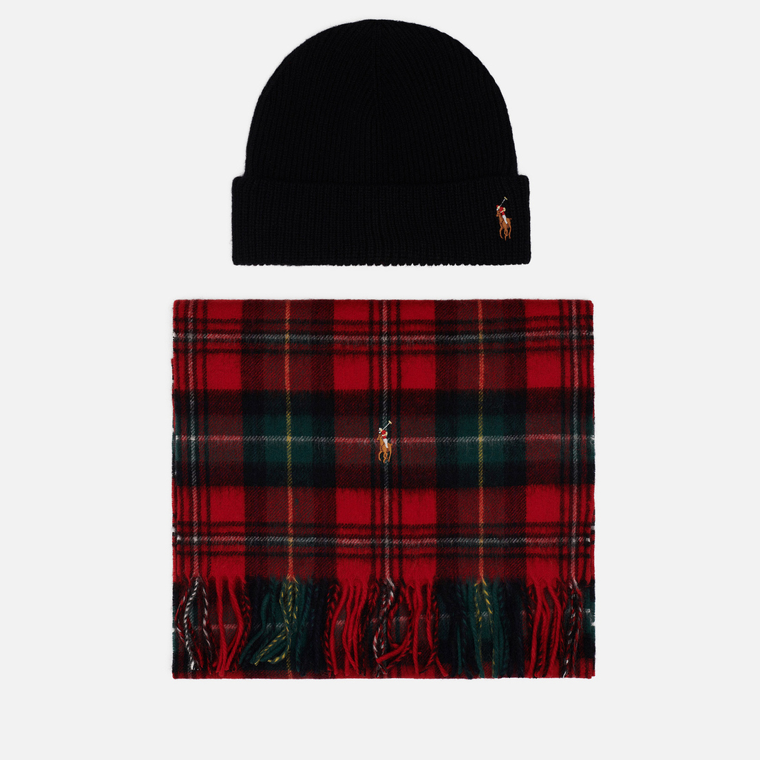Polo Ralph Lauren Подарочный набор Holiday Tartan Beanie & Scarf Gift Box