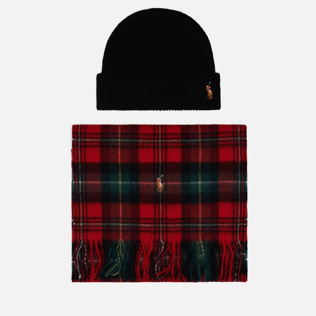 Polo Ralph Lauren Подарочный набор Holiday Tartan Beanie & Scarf Gift Box