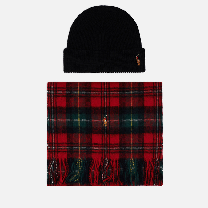 Подарочный набор Polo Ralph Lauren Holiday Tartan Beanie & Scarf Gift Box