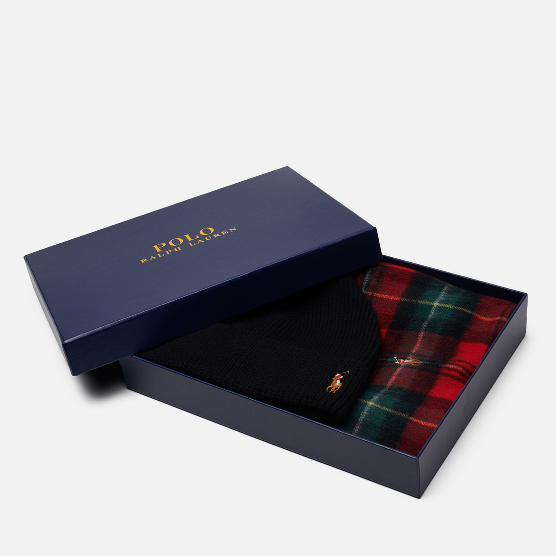 Polo Ralph Lauren Подарочный набор Holiday Tartan Beanie & Scarf Gift Box